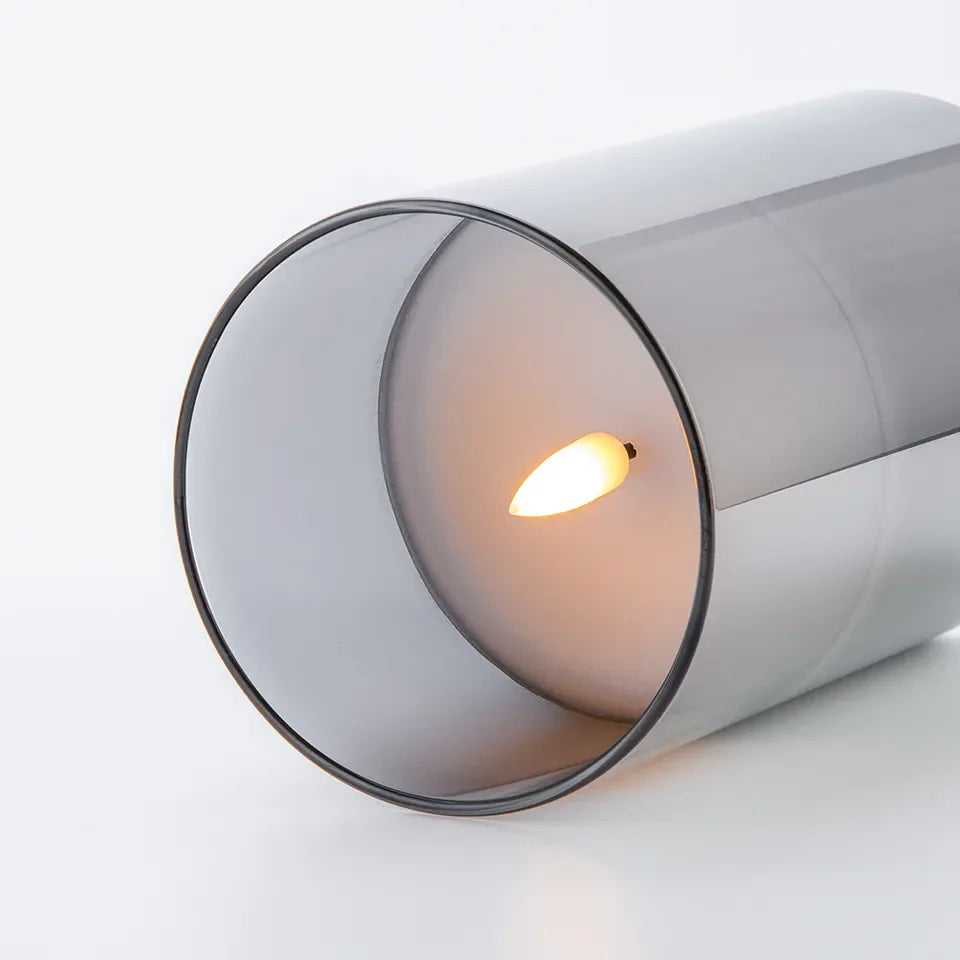 Candle Set with Glass Casing and LED Flame