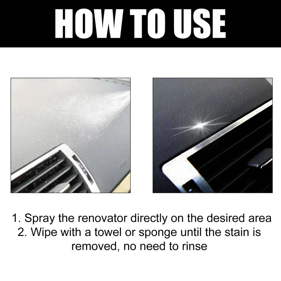 Car Interior Cleaning Kit with Upholstery Brush and Stain Remover
