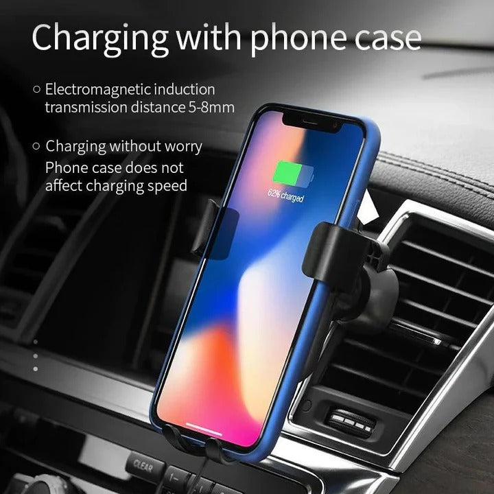 Car Phone Charger with Cordless Design and Locking Arms