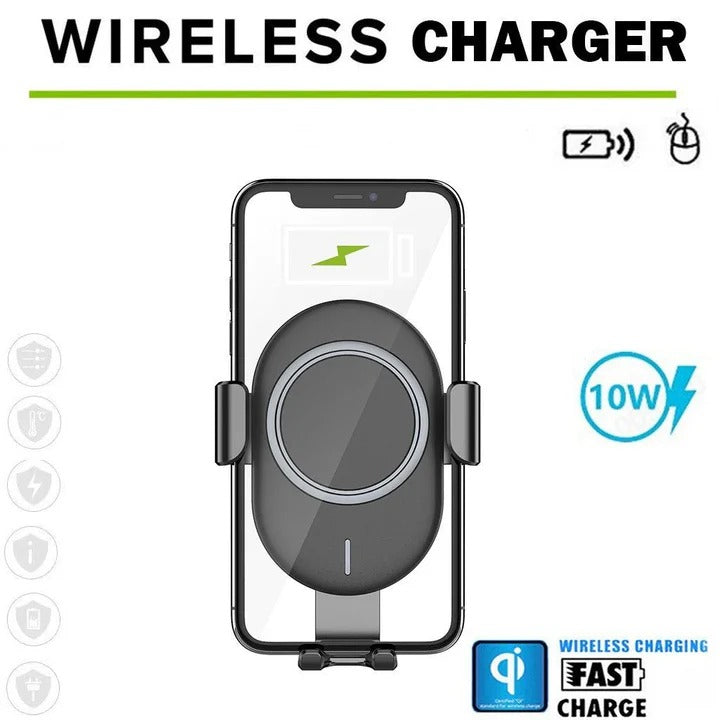 Car Phone Charger with Cordless Design and Locking Arms