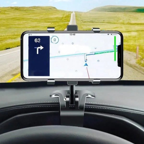 Car Phone Holder with Dashboard Mount and Adjustable Angle