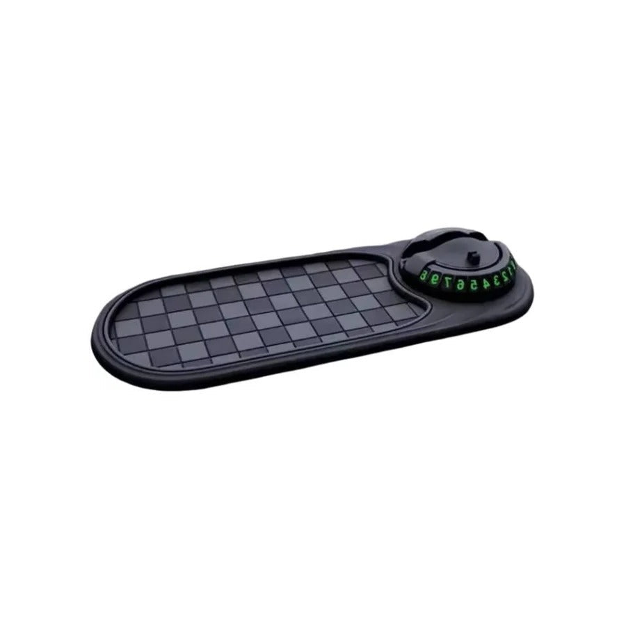 Car Phone Mount with Anti-Slip Base and Dash Mat