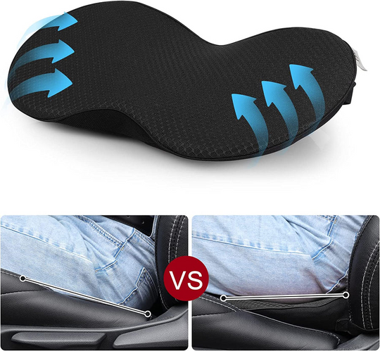 Car Seat Cushion with Height Adjustment and Comfort Support