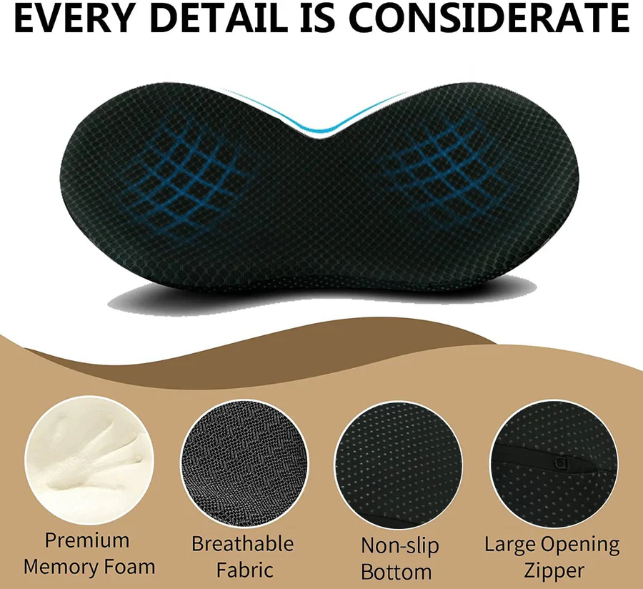 Car Seat Cushion with Height Adjustment and Comfort Support