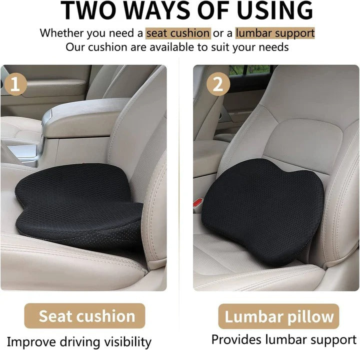 Car Seat Cushion with Memory Foam and Height Boost
