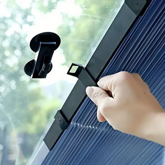 Car Sunshade with Retractable Design and Dual Windshield Coverage