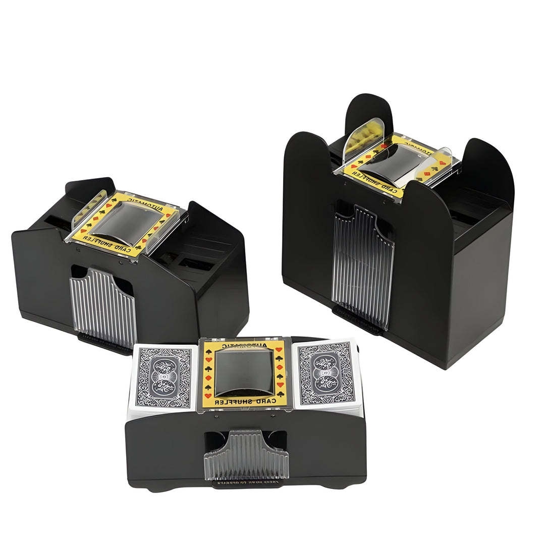 Card Shuffler with Automatic Operation and Multiple Deck Sizes