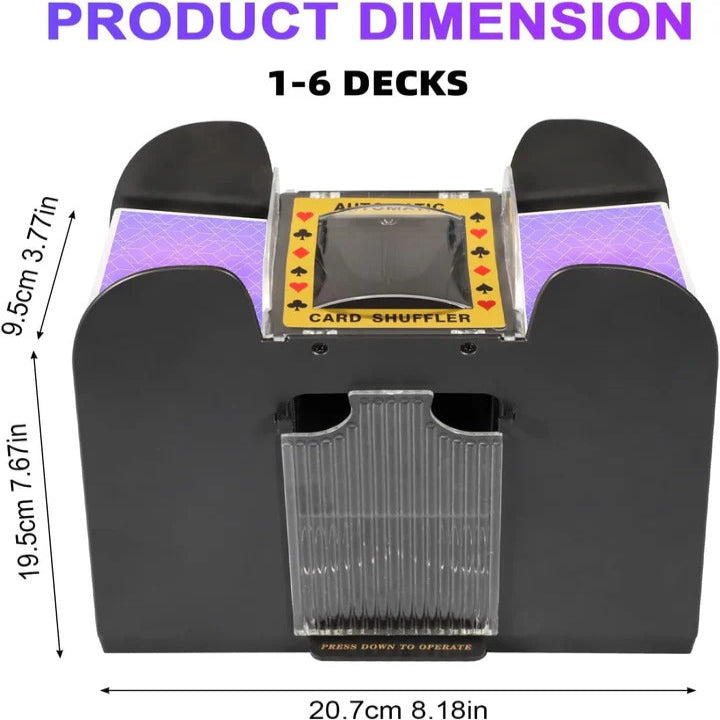 Card Shuffler with Electric Automatic Operation and Fast Shuffle