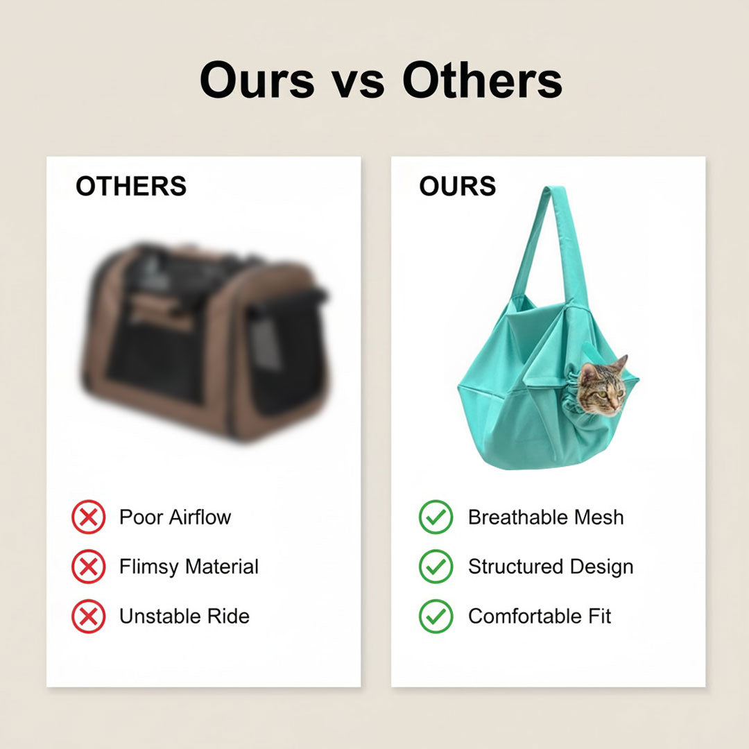 Cat Carrier with Mesh Ventilation and Secure Design