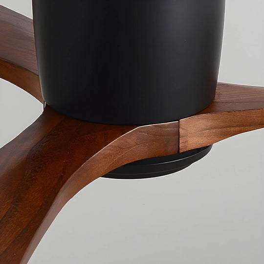 Ceiling Fan with Wooden Blades and LED Light