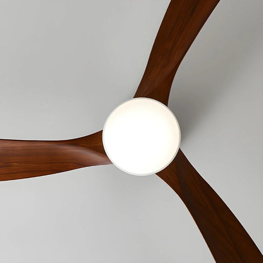 Ceiling Fan with Wooden Blades and LED Light