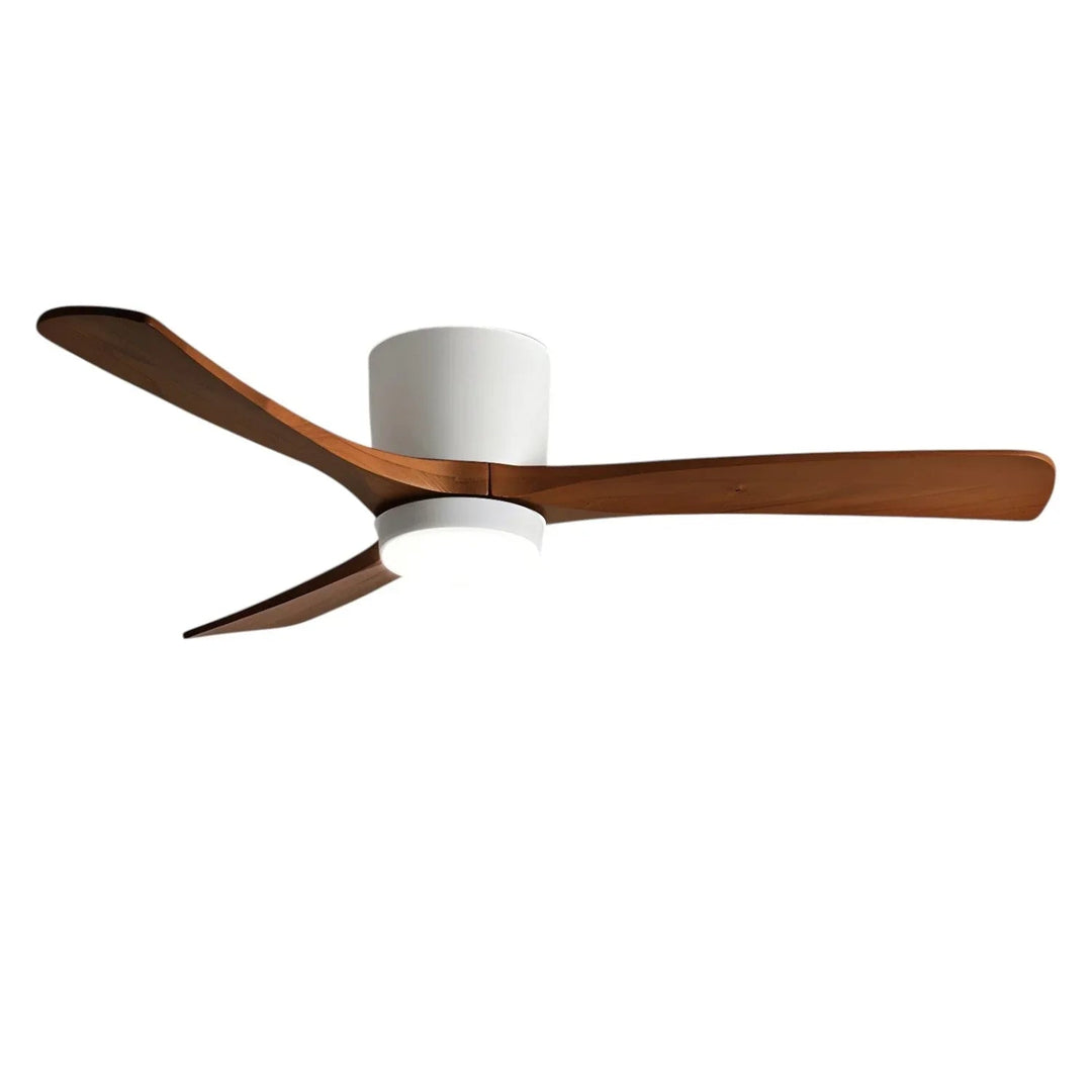 Ceiling Fan with Wooden Blades and LED Light