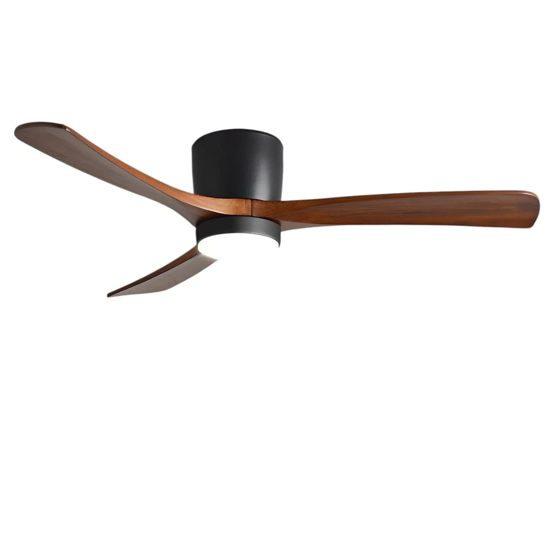 Ceiling Fan with Wooden Blades and LED Light