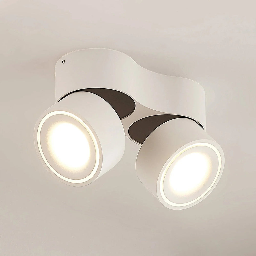 Ceiling Light Fixture with Adjustable Spotlights and LED Bulbs