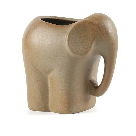 Ceramic Planter with Animal Shape and Succulent Design