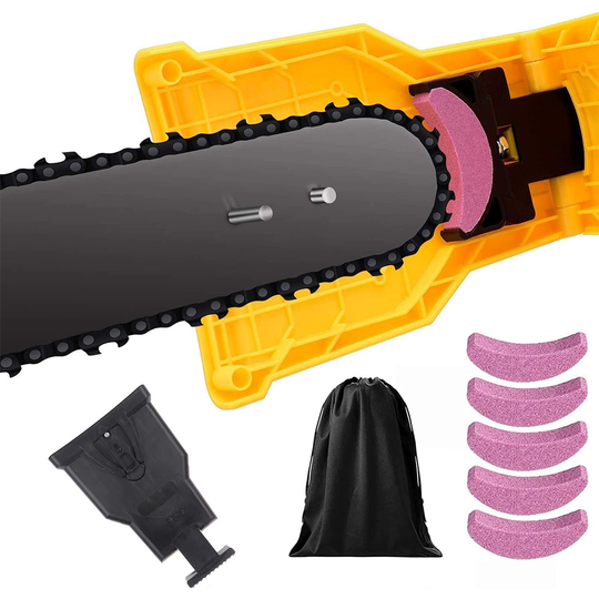 Chainsaw Sharpener with Blade Holder and Stone Attachment