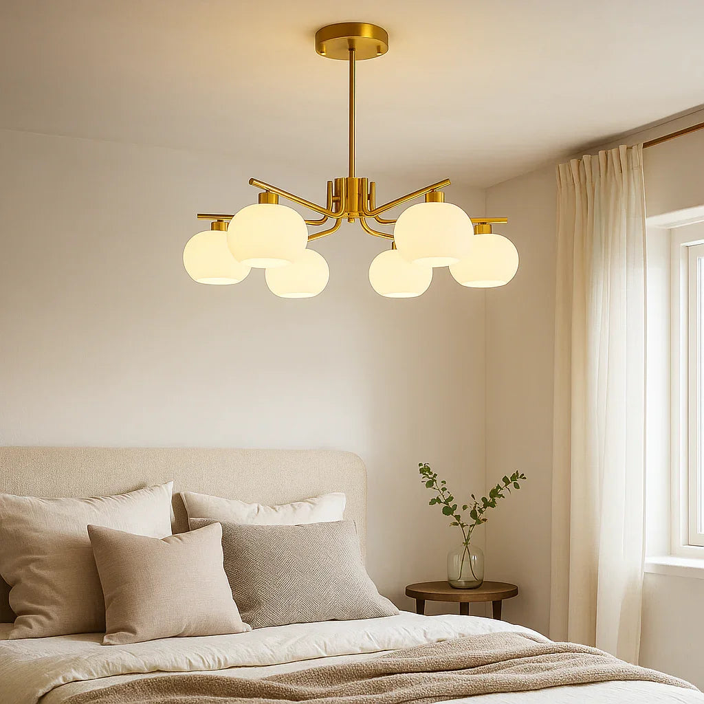 Chandelier with Bauhaus Style and LED Lighting