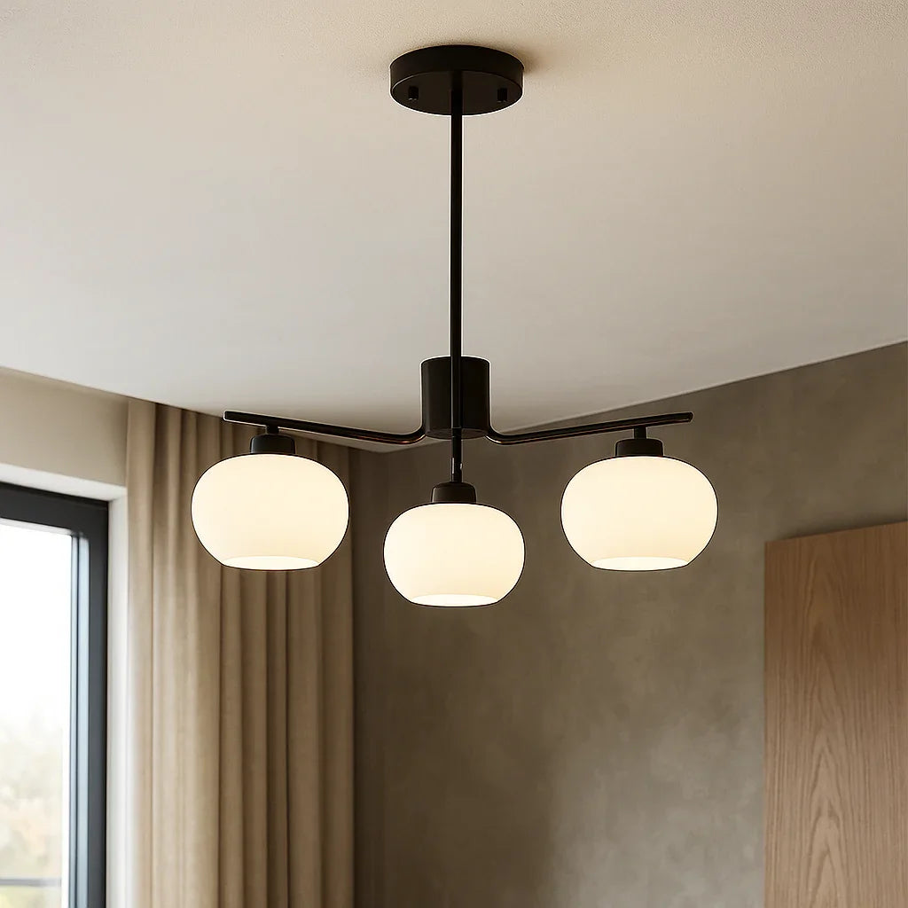 Chandelier with Bauhaus Style and LED Lighting