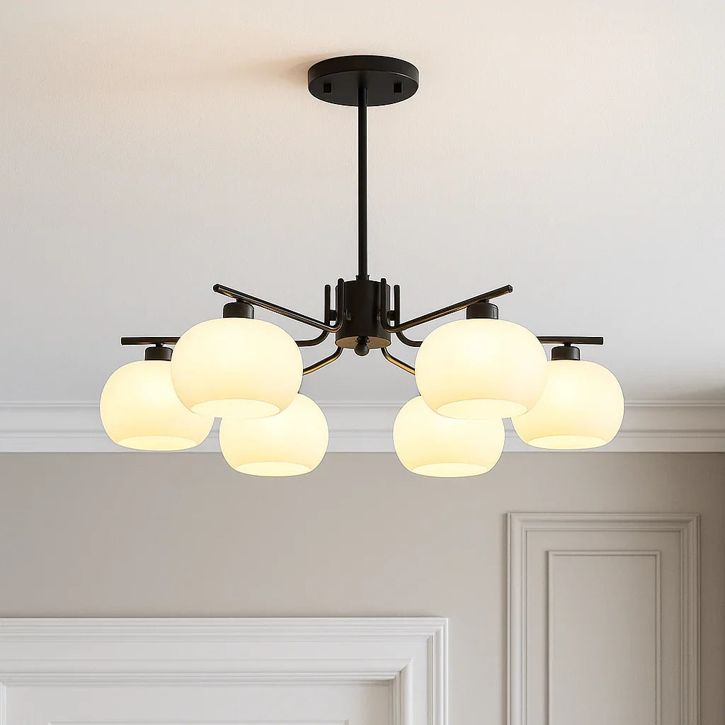 Chandelier with Bauhaus Style and LED Lighting