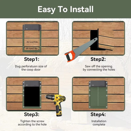 Chicken Coop Door with Light Sensor and Battery Power