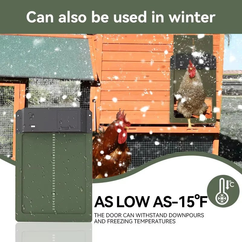 Chicken Coop Door with Light Sensor and Battery Power