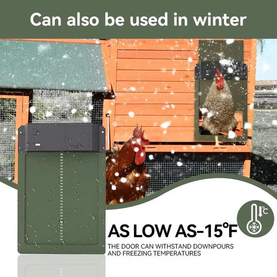 Chicken Coop Door with Light Sensor and Battery Power