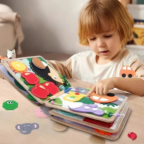 Children's Activity Book with Textures and Fasteners