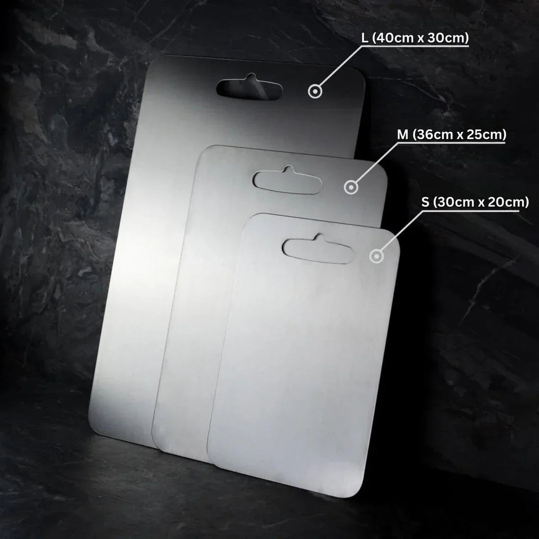 Chopping Board with Titanium Surface and Non-Porous Design