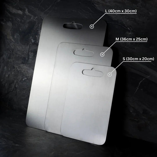 Chopping Board with Titanium Surface and Non-Porous Design