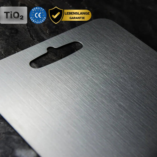 Chopping Board with Titanium Surface and Non-Porous Design