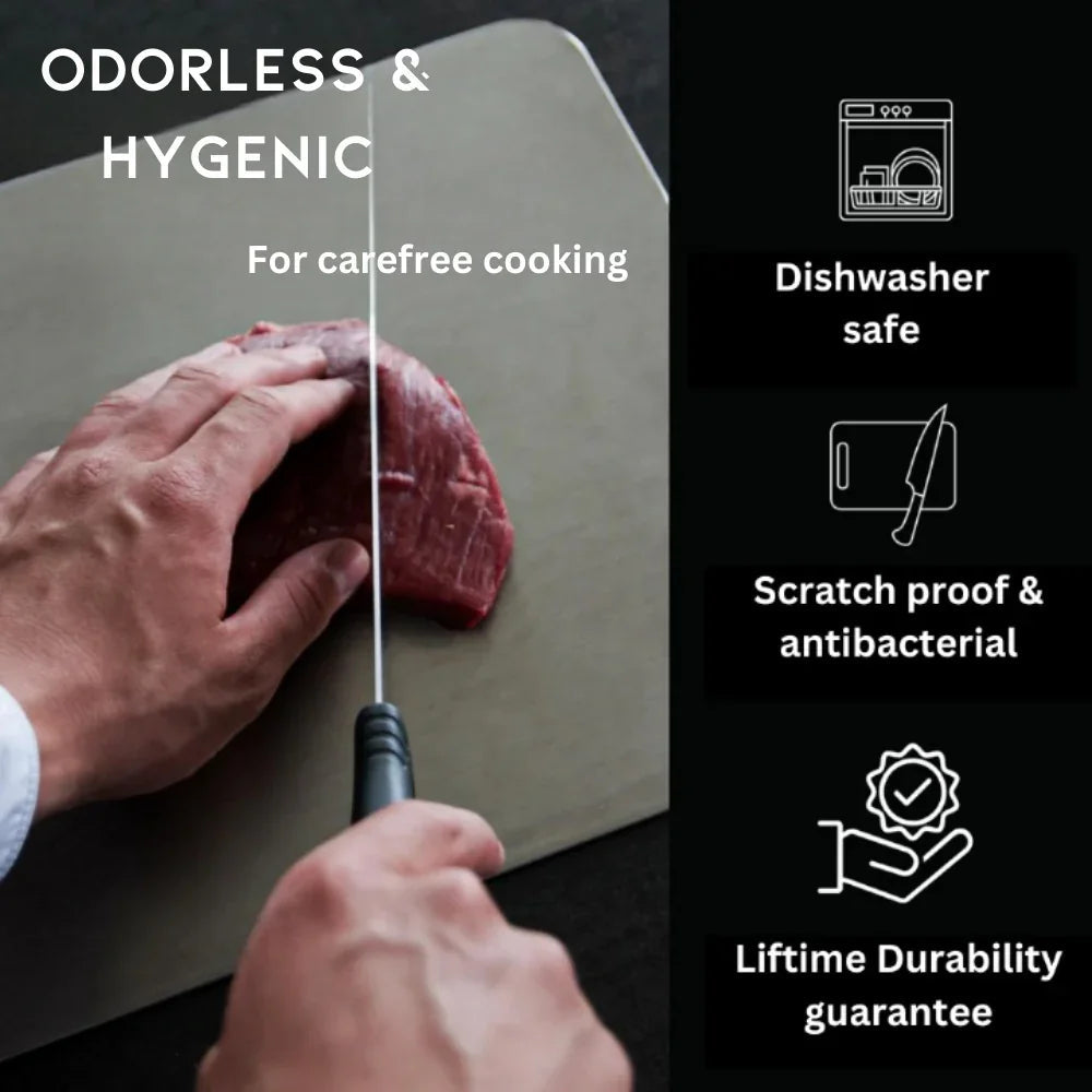 Chopping Board with Titanium Surface and Non-Porous Design