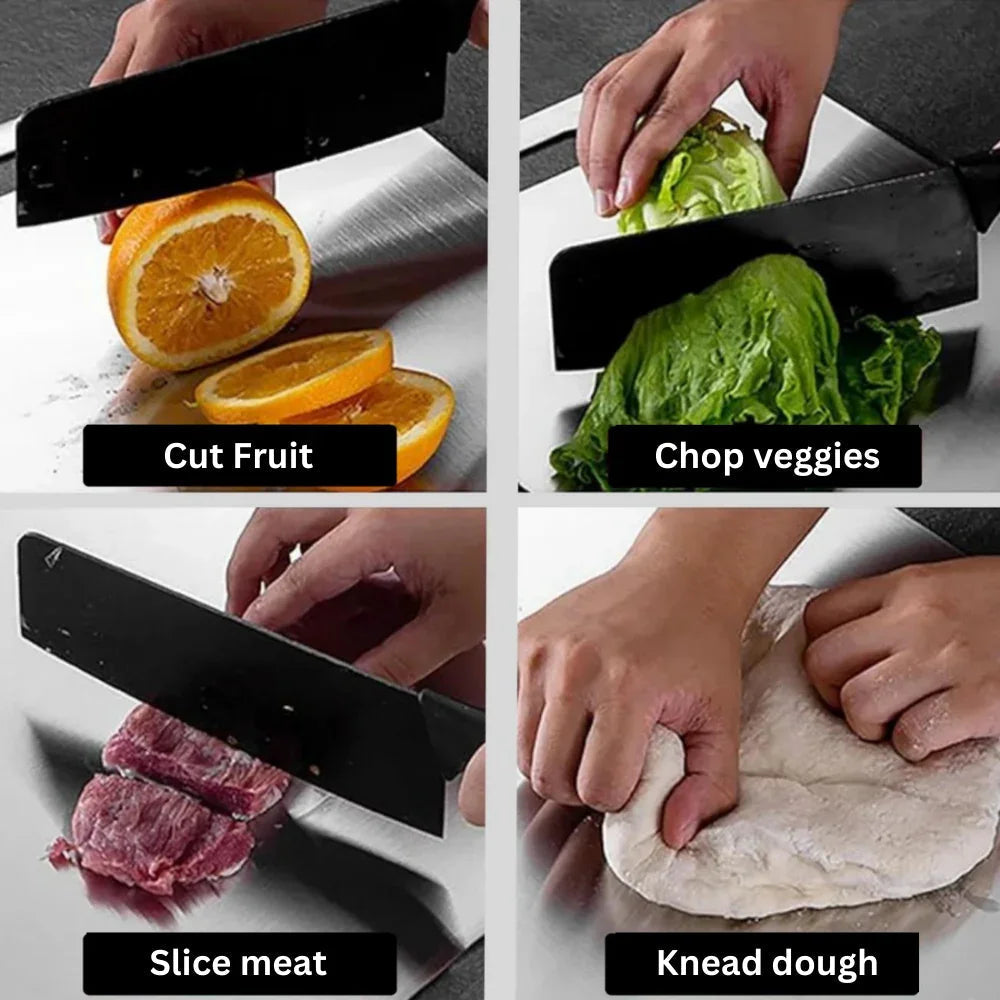 Chopping Board with Titanium Surface and Non-Porous Design