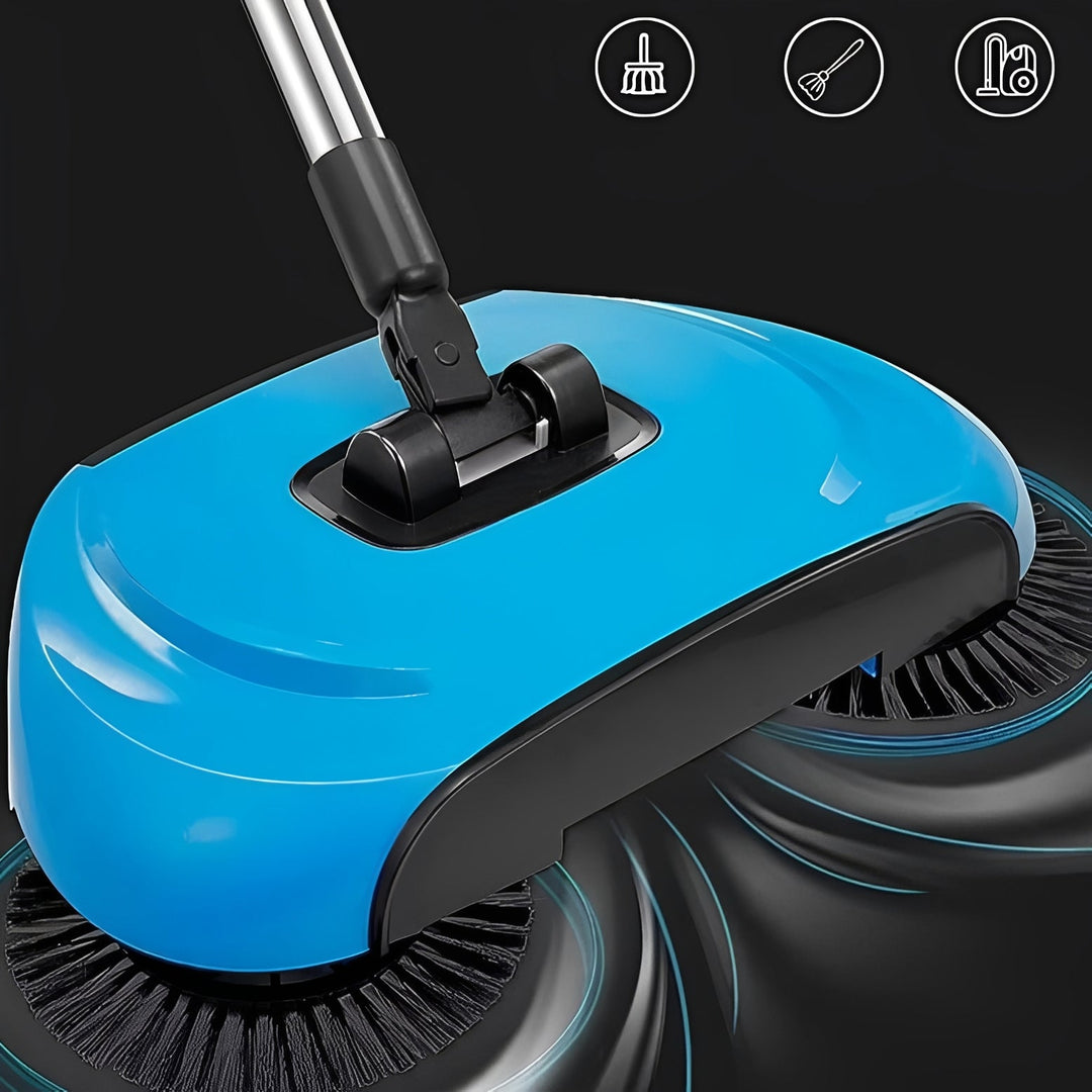 Cleaning Tool with Stainless Steel Broom and Scraper