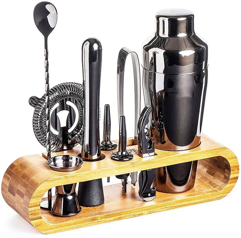 Cocktail Shaker Set with Stainless Steel and Bar Tools
