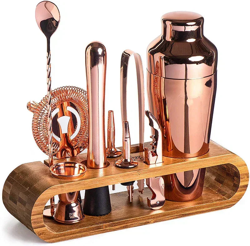 Cocktail Shaker Set with Stainless Steel and Bar Tools