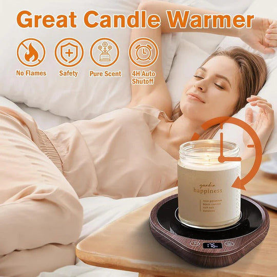 Coffee Mug Warmer Set with Ceramic Mug and Heat Control
