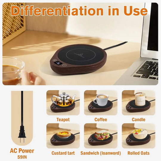 Coffee Mug Warmer with Temperature Control and Auto Shut-Off