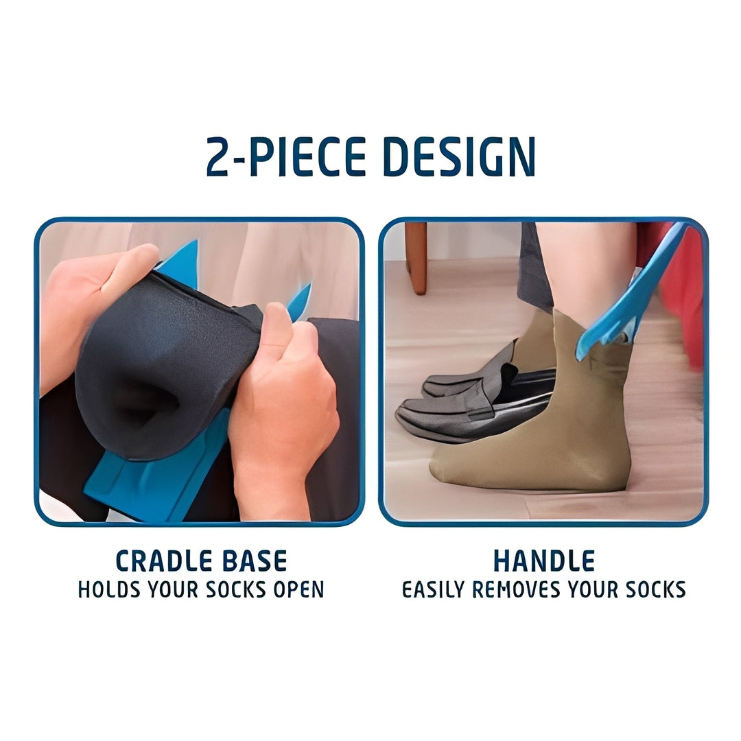 Compression Stocking Aid with Long Handle and Dressing Support