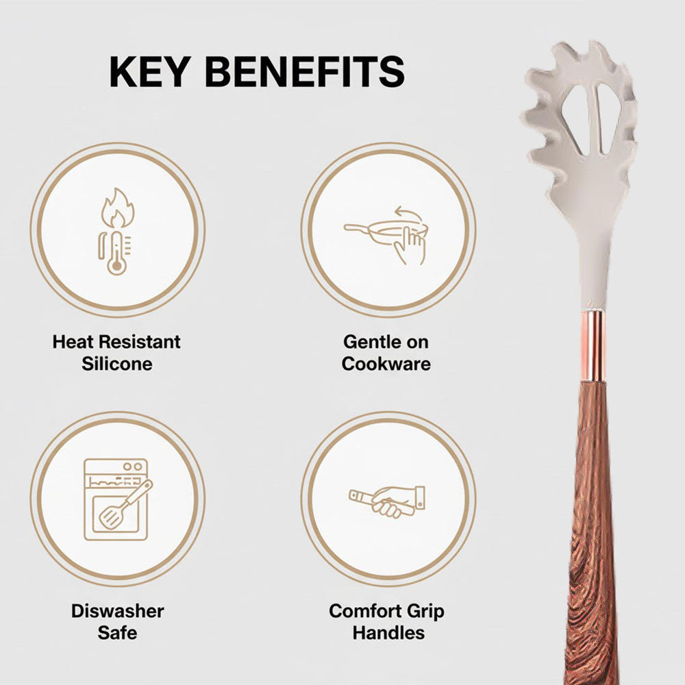 Cooking Utensil Set with Silicone Tools and Kitchen Accessories