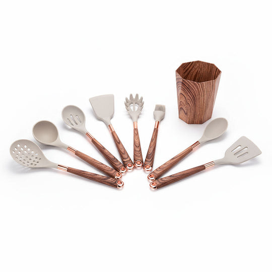 Cooking Utensil Set with Silicone Tools and Kitchen Accessories