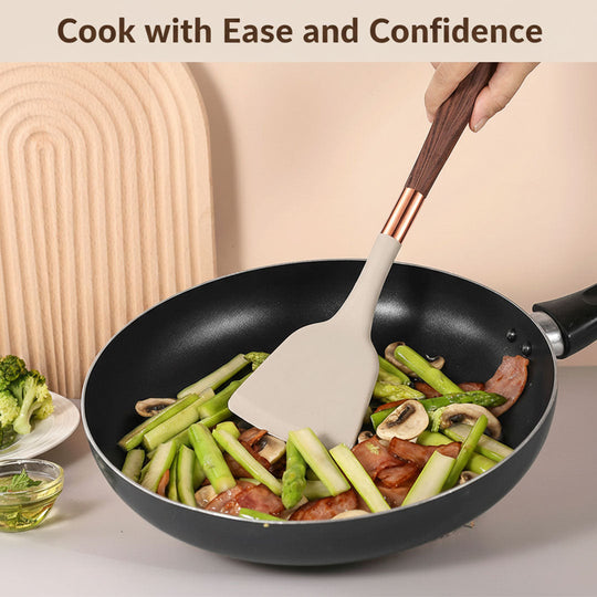 Cooking Utensil Set with Silicone Tools and Kitchen Accessories