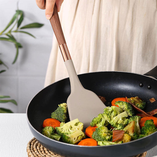 Cooking Utensil Set with Silicone Tools and Kitchen Accessories