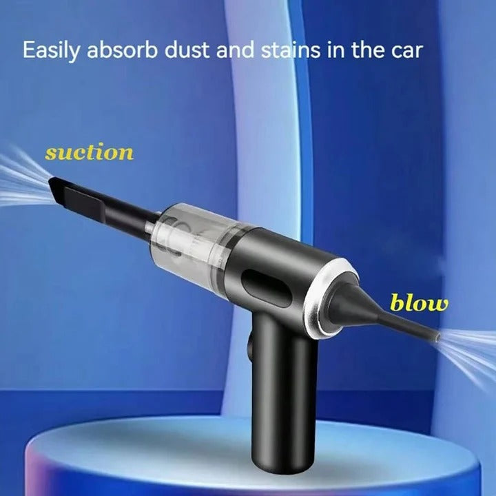 Cordless Car Vacuum with USB Charging and Handheld Design