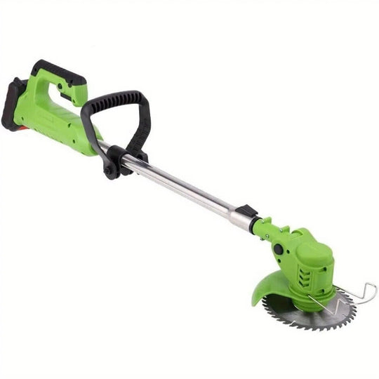 Cordless Grass Trimmer with Adjustable Length and Dual Batteries