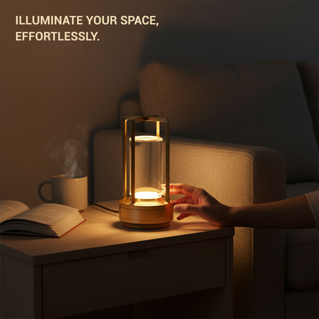 Cordless Lamp with Touch Control and Metal Design