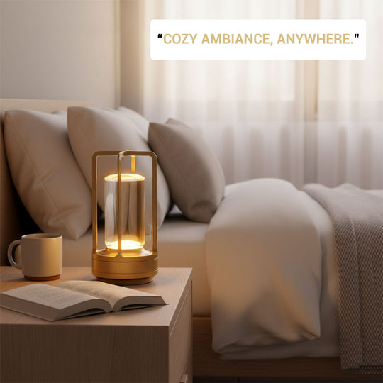 Cordless Lamp with Touch Control and Metal Design
