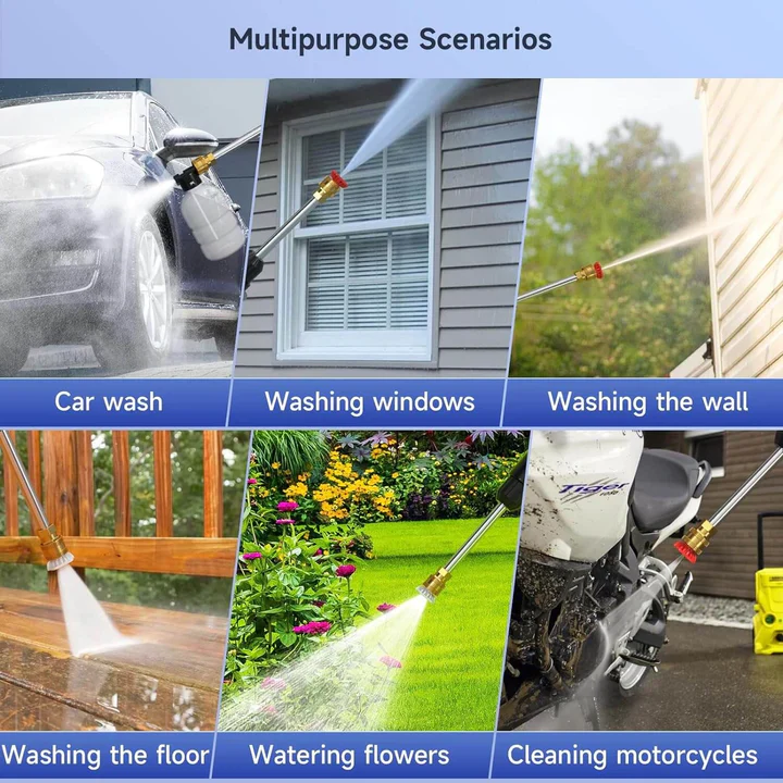 Cordless Pressure Washer with High Power and 2 Batteries