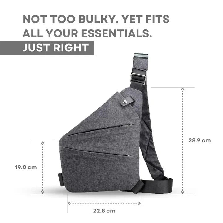 Crossbody Bag with Hidden Zipper and Secure Closure