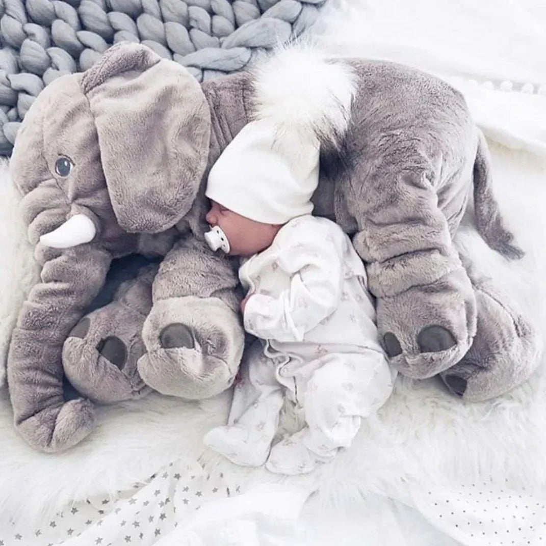 Cuddle Pillow with Soft Fabric and Elephant Design