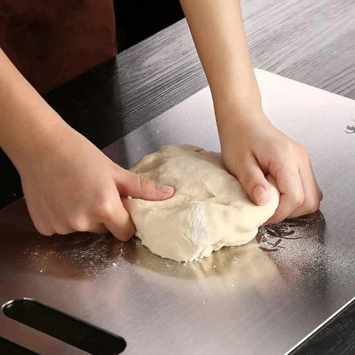 Cutting Board with Durable Titanium Surface and Non-Slip Grip